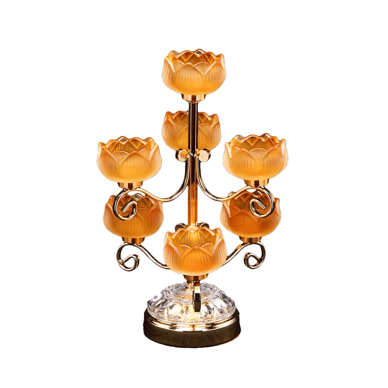 LONGDAN 7 - Chân nến hoa sen 11 inch