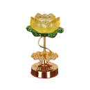 LONGDAN Lotus Crystal Candle Holder 6.5 Inches