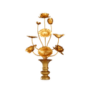 LONGDAN Bình hoa sen nhôm 24 inch