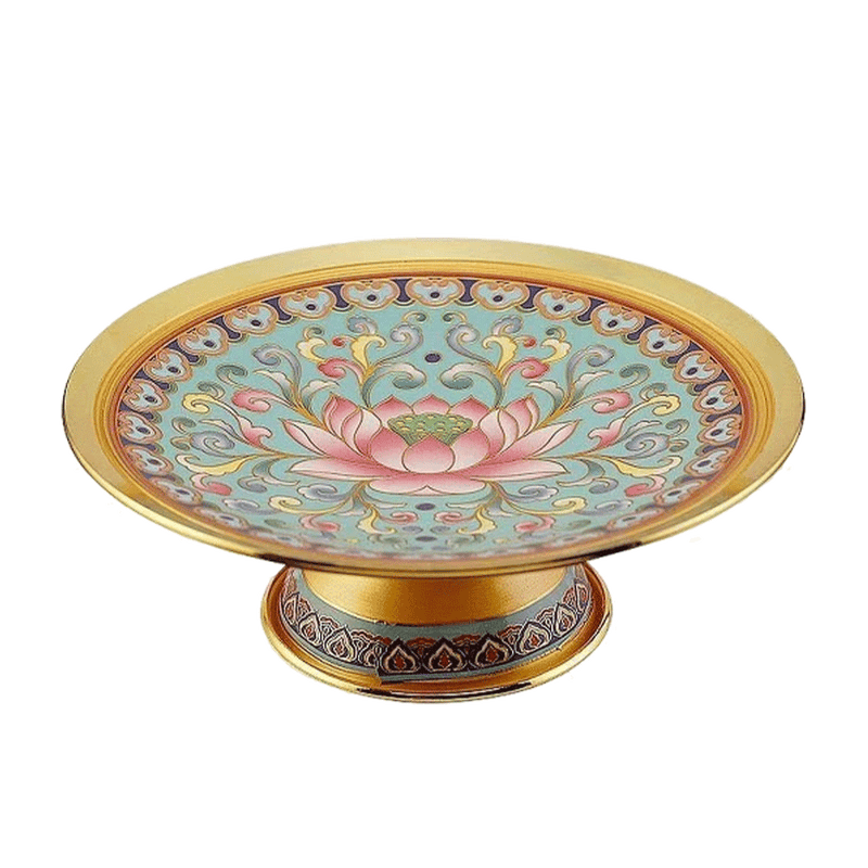 LONGDAN Golden Lotus Plate 9 Inches