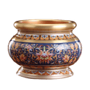 LONGDAN Midnight Blue Lotus Incense Burner 4 Inches