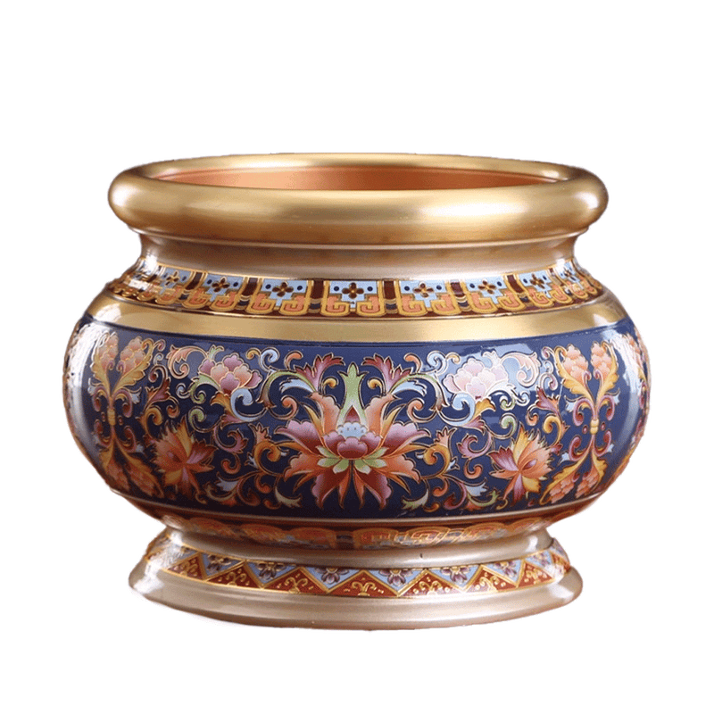 LONGDAN Midnight Blue Lotus Incense Burner 4 Inches