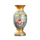 LONGDAN Golden Lotus Vase 8.5 Inches