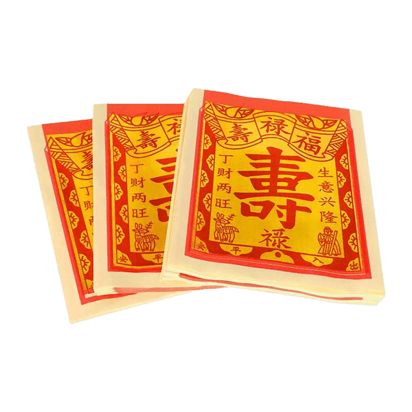 LONGDAN Giấy vàng mã Chúc Thọ 12 inch 80 cái