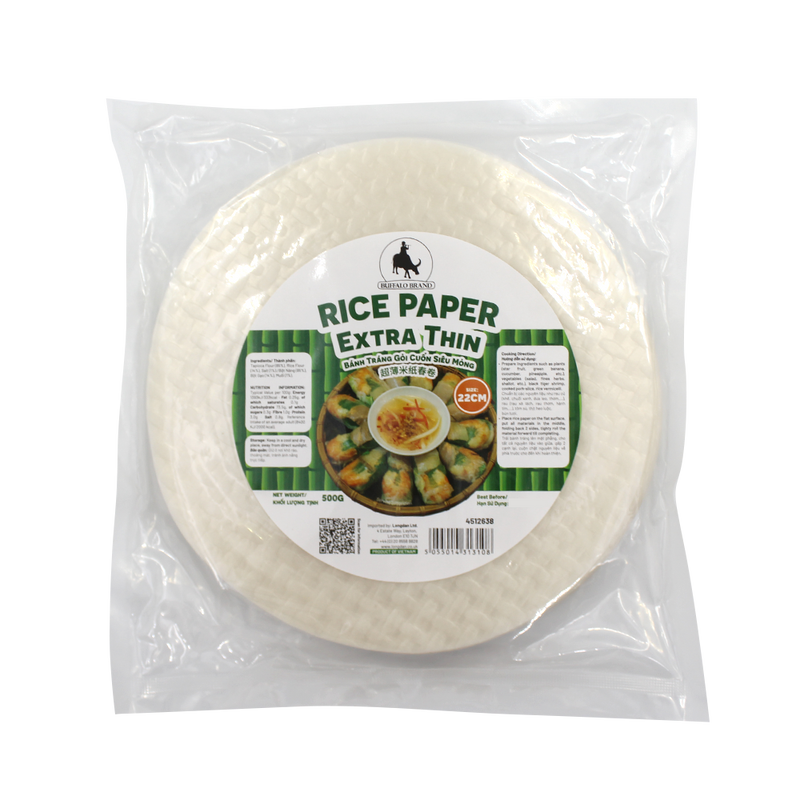 Bánh Tráng BUFFALO Siêu Mỏng 22cm 500g (Thùng 20)