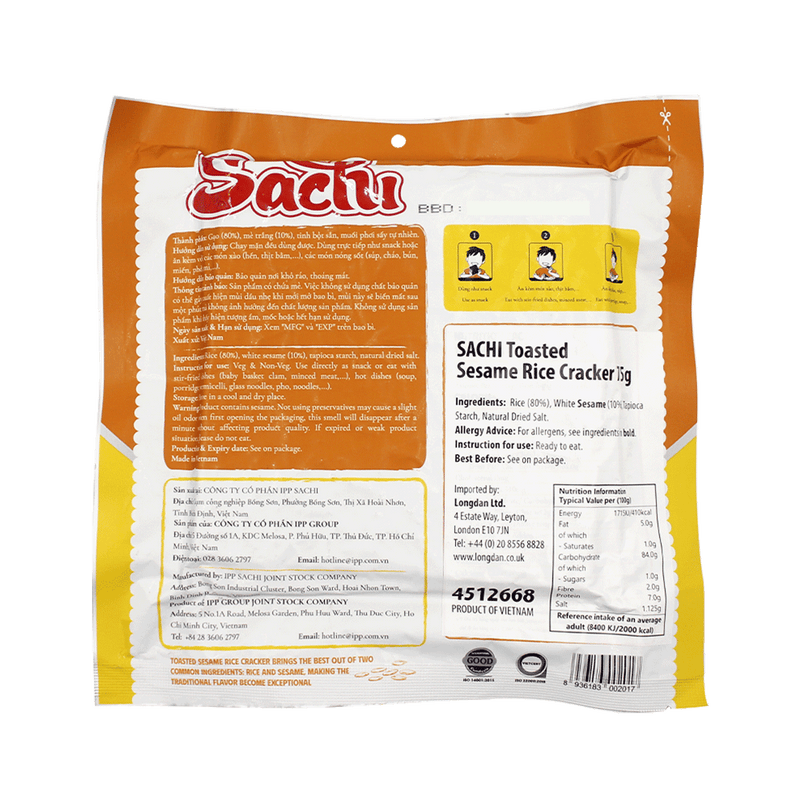 SACHI Toasted Sesame Rice Cracker 75g
