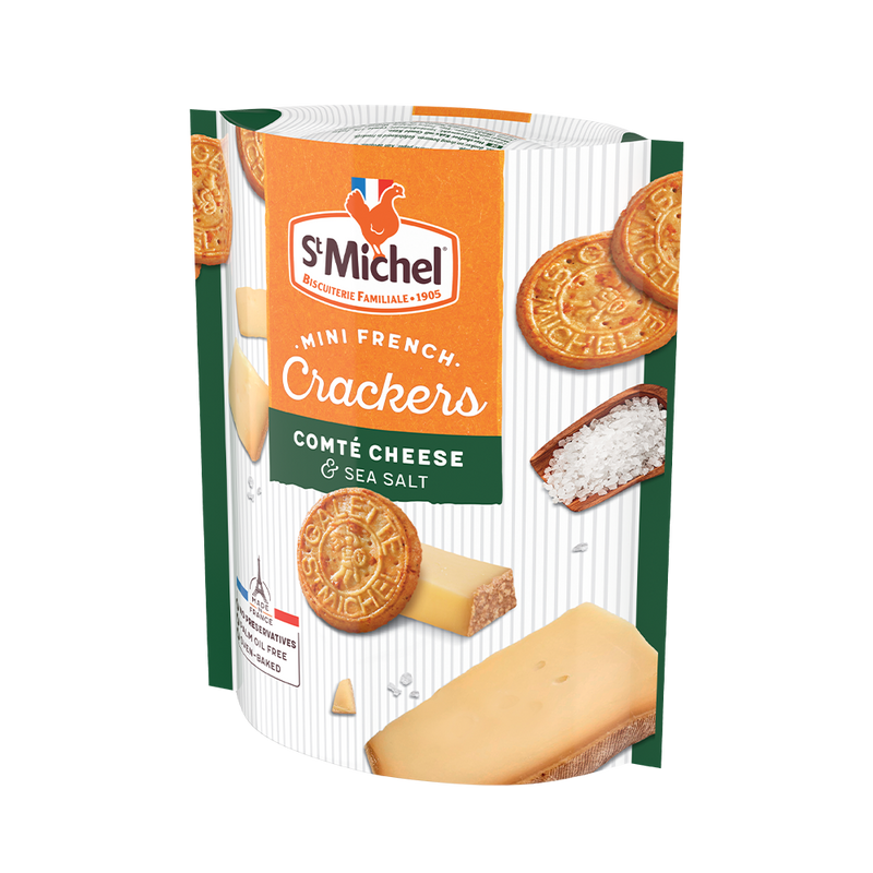 ST MICHEL Mini French Crackers Comte Cheese and Sea Salt 100g