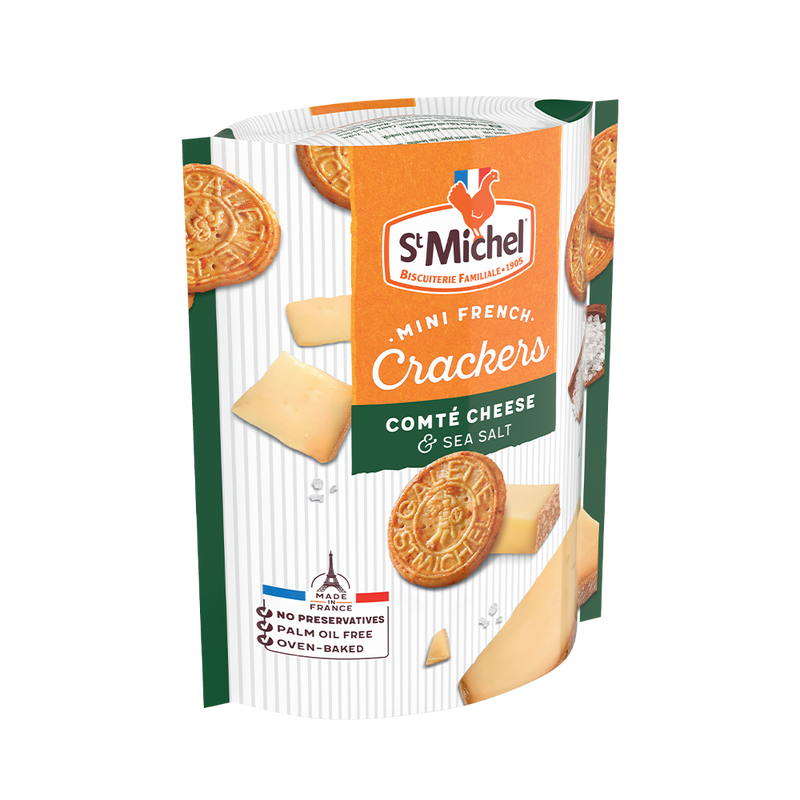 ST MICHEL Mini French Crackers Comte Cheese and Sea Salt 100g