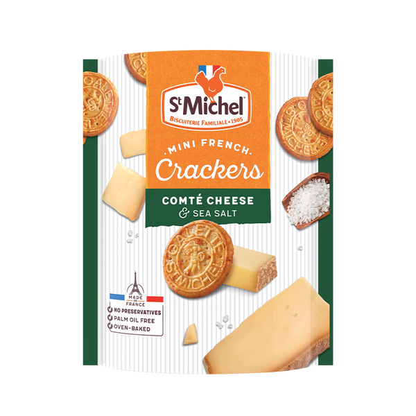 ST MICHEL Mini French Crackers Comte Cheese and Sea Salt 100g