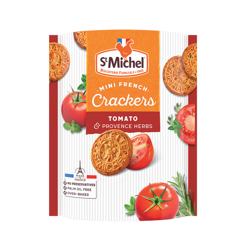 ST MICHEL Mini French Crackers Tomato and Herb 100g