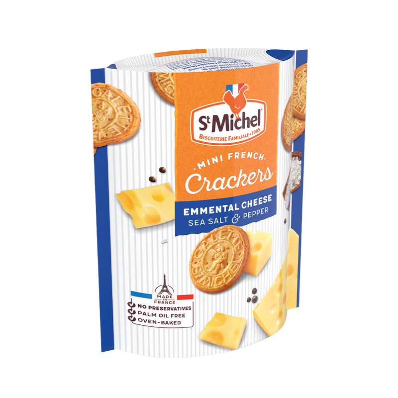 ST MICHEL Bánh quy giòn Pháp Mini phô mai Emmental 100g