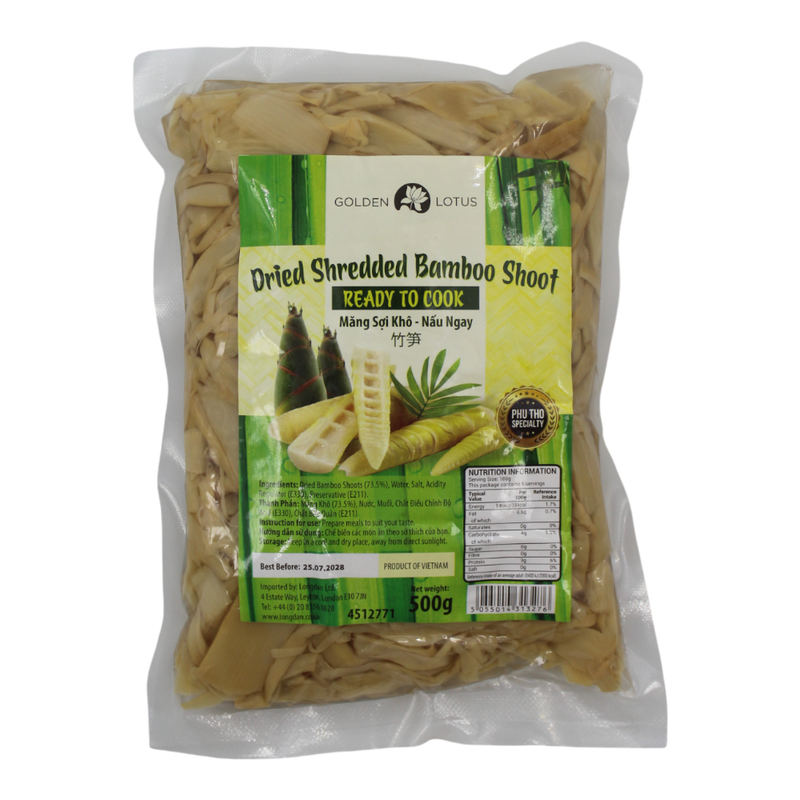 GOLDEN LOTUS Dried Shredded Bamboo Shoot 500g (Case 20)