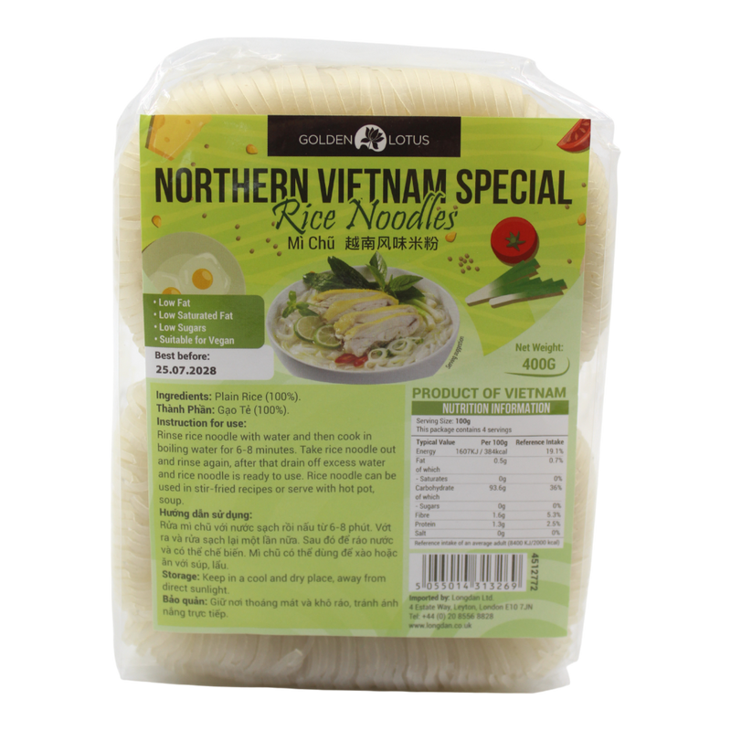 GOLDEN LOTUS Northern Vietnam Special Rice Noodles 400g (Case 20)