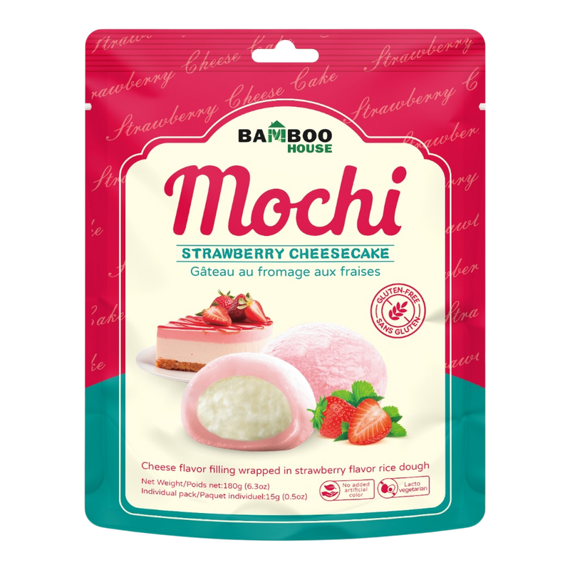 Bánh Mochi Vị Bánh Phô Mai Dâu Tây Bamboo House 180g