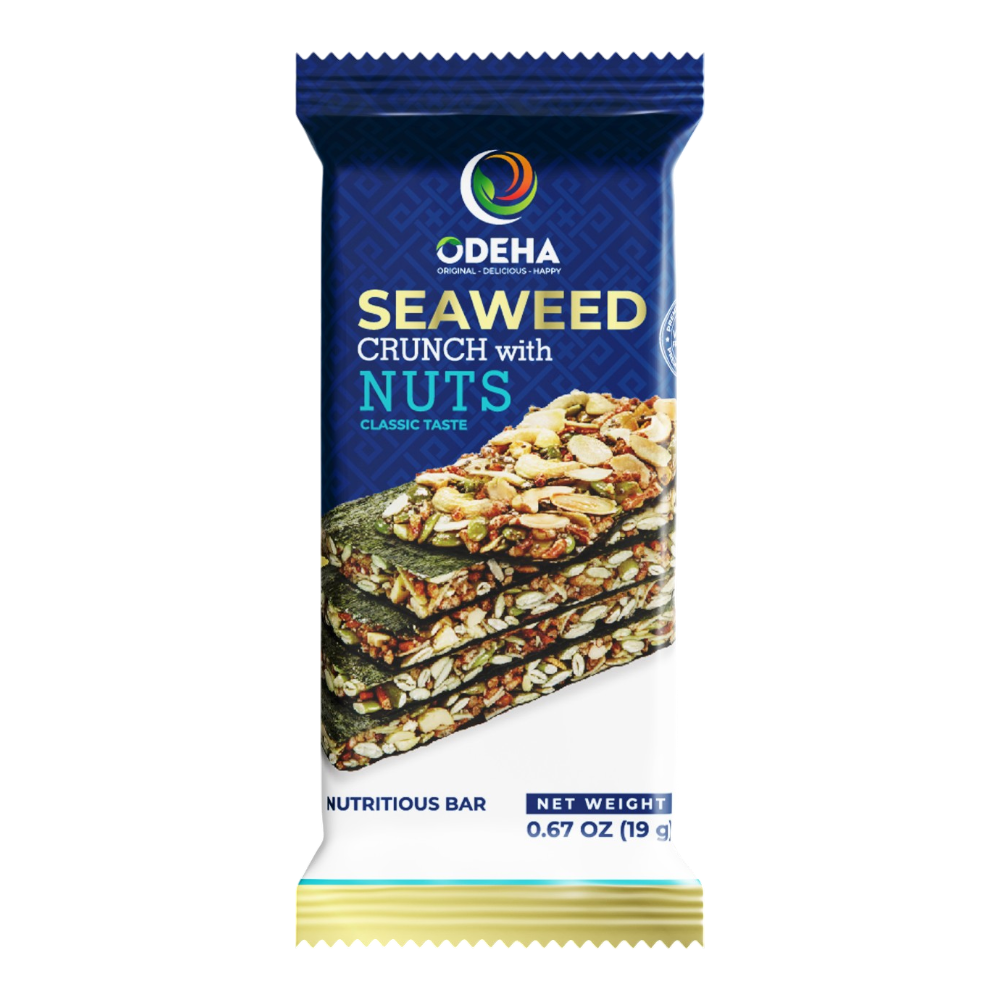 ODEHA Seaweed Crunch With Nuts - Classic Taste (1 Bar 19g)