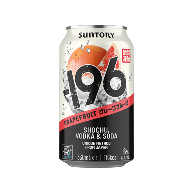 SUNTORY Minus 196 Grapefruit Shochu, Vodka & Soda (ABV 6%) 330ml