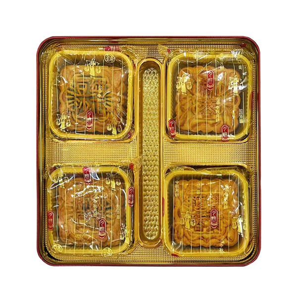 GOLDEN LILY 2-Yolk White Lotus Paste Mooncake (4pcs) 640g (Case 12)