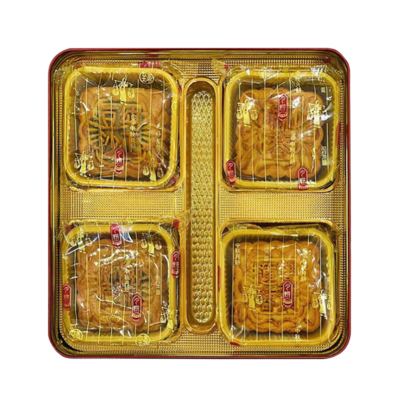 GOLDEN LILY 4-Yolk White Lotus Paste Mooncake (4pcs) 750g (Case 12)