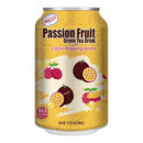 Rico- Passion Fruit Green Tea Drink (with Lychee Popping Boba) 340ml (Case 24)