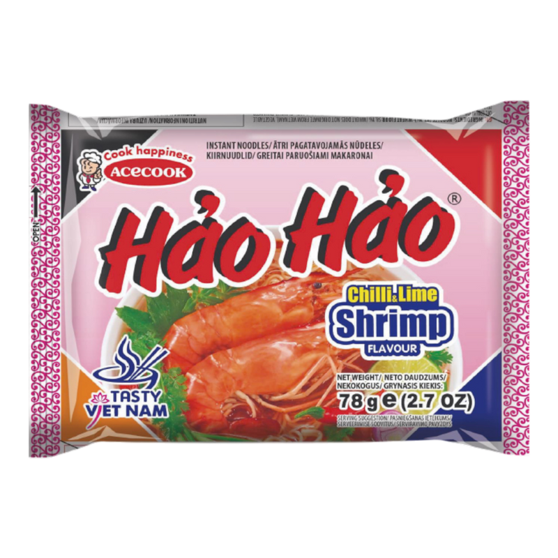 HAO HAO Instant Noodles Chilli & Lime Shrimp Flavour 78g