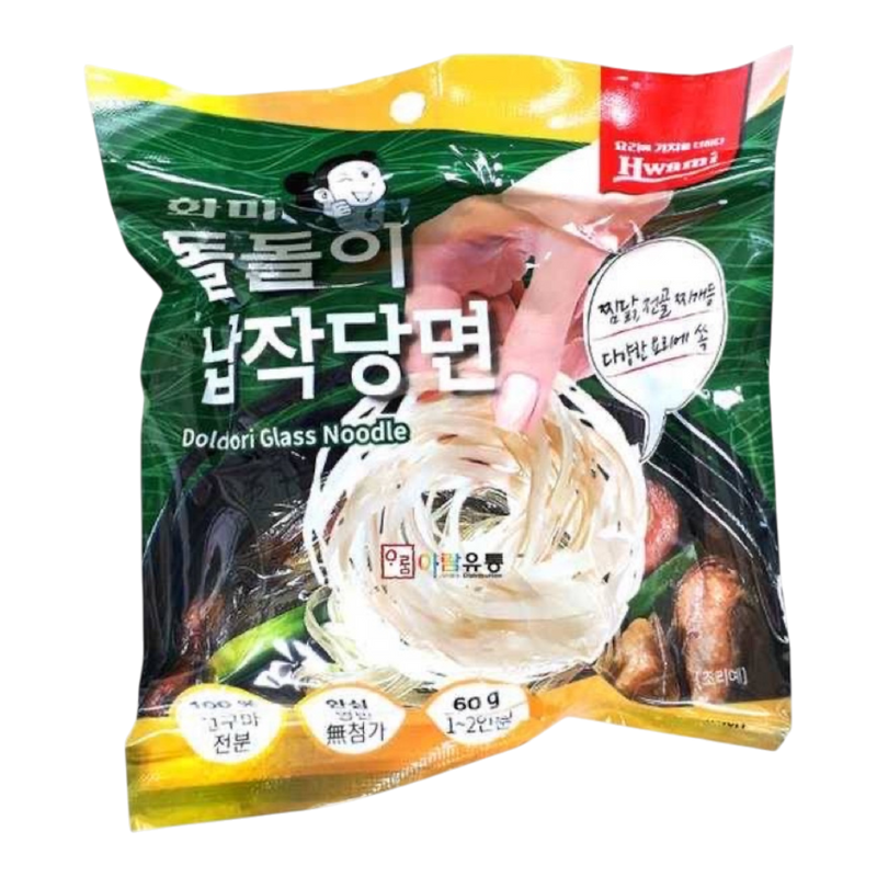 HWAMI Rolled Flat Glass Noodles 60g (Case 60)