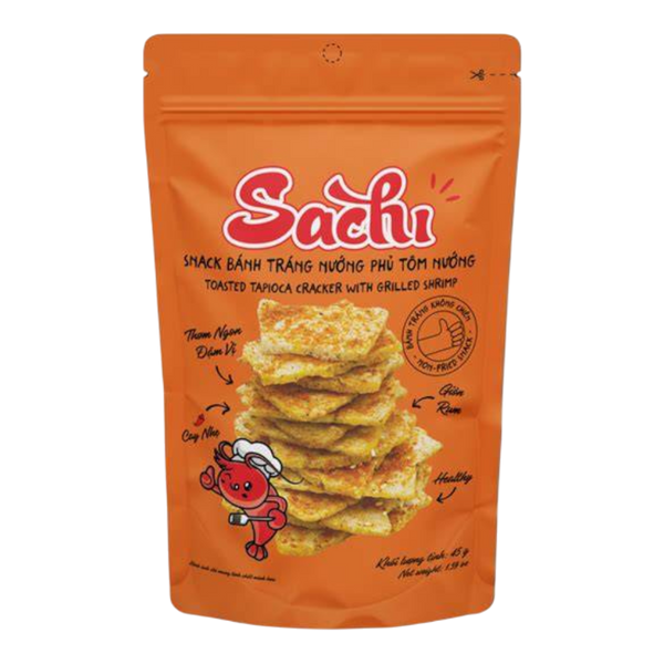 SACHI Toasted Tapioca Cracker With Grilled Shrimp 45g