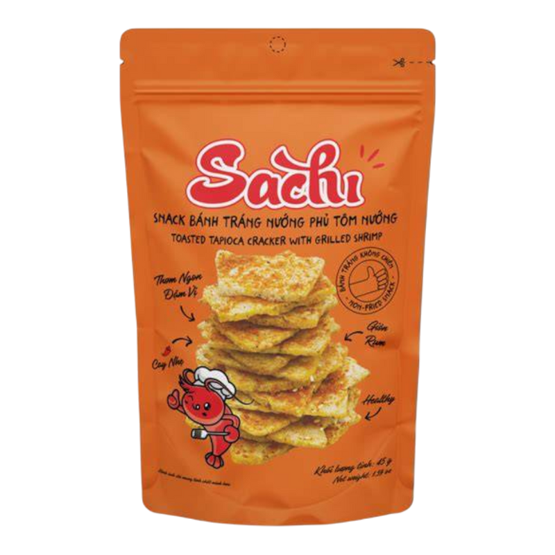SACHI Toasted Tapioca Cracker With Grilled Shrimp 45g