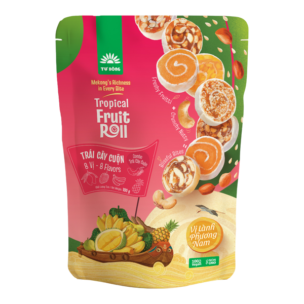 TU BONG Tropical Fruit Roll 8 Flavours 100g (Case 50)