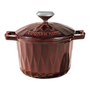 COOKER KING Enameled Cast Iron Casserole - Burgundy 18cm