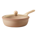COOKER KING Brown Breccia Aluminum Deep Fry Pan 28cm (Case 8)