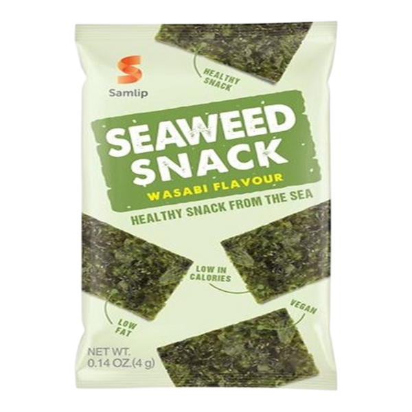 SAMLIP Crispy Seaweed Snacks Wasabi Flavour (3pcs) 12g
