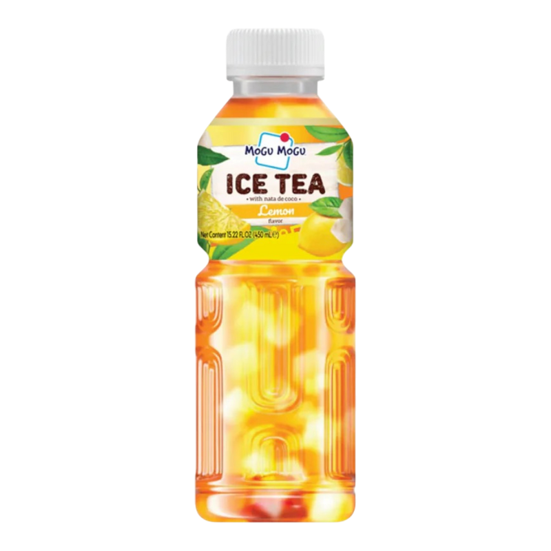 MOGU MOGU Nata De Coco Drink Lemon Flavour Ice Tea 450ML (Case 24)
