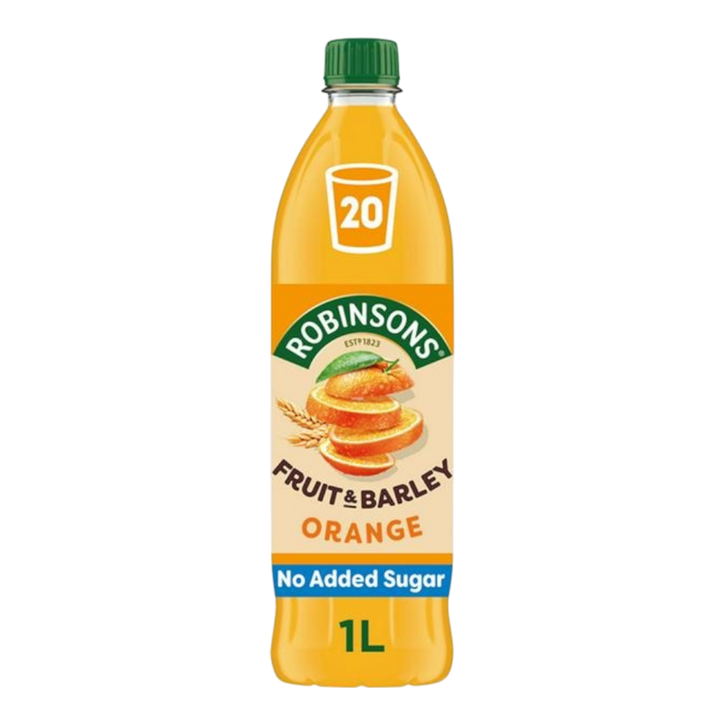 ROBINSONS Fruit & Barley Orange Squash 1L (Case 12)