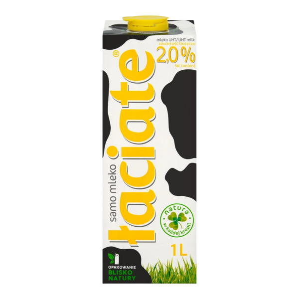 MLEKPOL Milk UHT 2.0% Laciate 1L (Yellow) (Case 12)