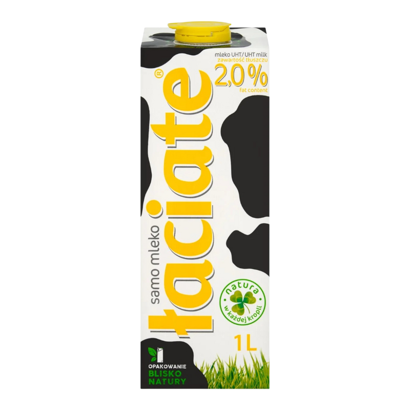 MLEKPOL Milk UHT 2.0% Laciate 1L (Yellow) (Case 12)