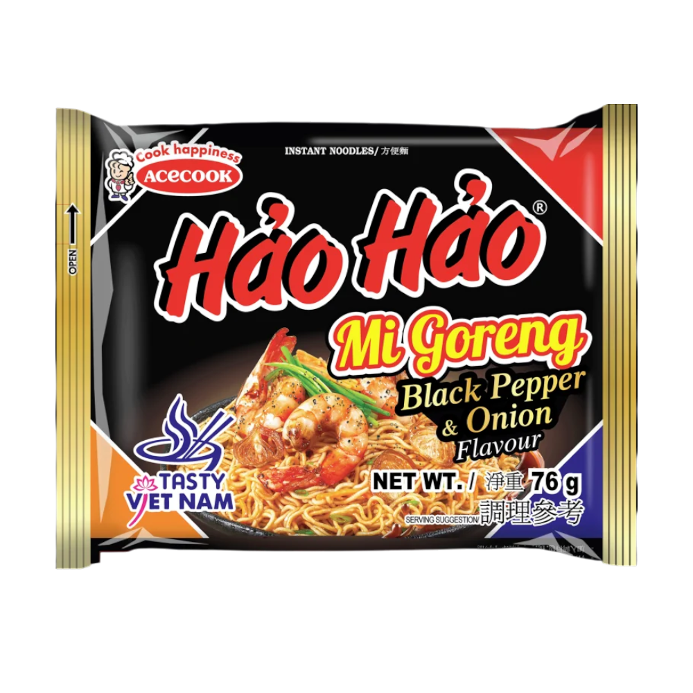HAO HAO Mie Goreng Black Pepper & Onion Flavor 75g