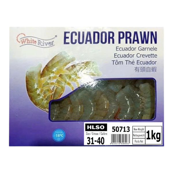 White River Ecuador HLSO 31/40 1kg net (Frozen)