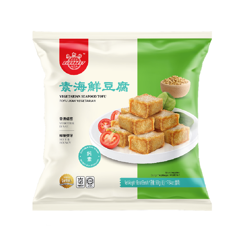 EVERBEST Vegetarian Seafood Tofu 500g (Frozen)