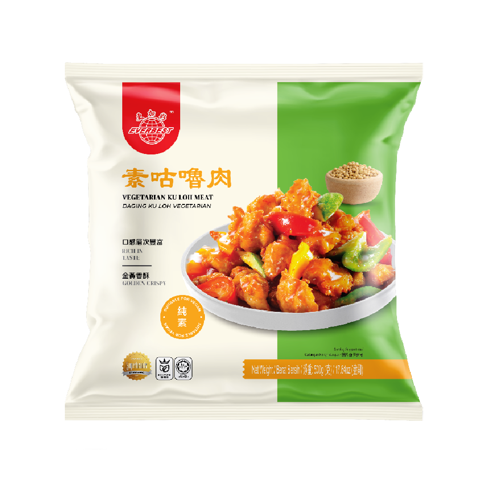 EVERBEST Vegetarian Ku Loh Meat 500g (Frozen)