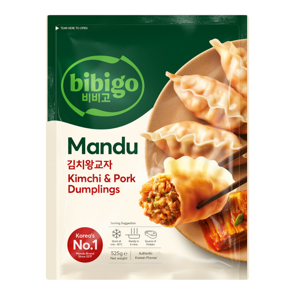 CJ BIBIGO Original Dumplings Kimchi at Pork 525g (Frozen)