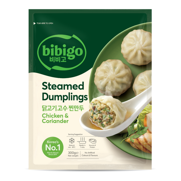 CJ BIBIGO Steamed Dumplings Chicken at Coriander 560g (Frozen)