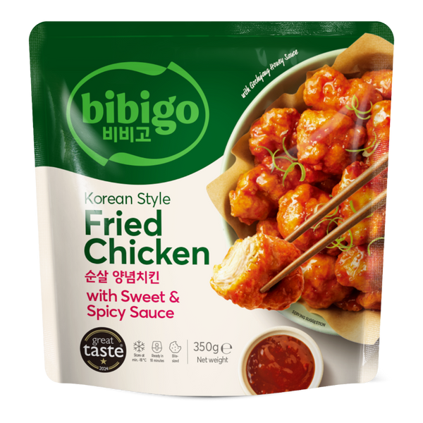 CJ BIBIGO Korean Fried Chicken with Sweet & Spicy Sauce 350g (Frozen)