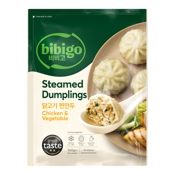 CJ BIBIGO Steamed Dumplings Pork &amp; Vegetable 560g (Frozen)