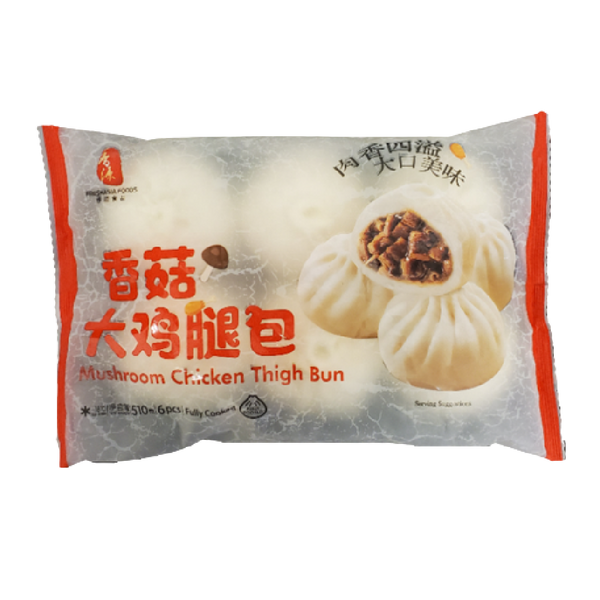 FRESHASIA Mushroom Chicken Thigh Bun 510g (Frozen) - Longdan Official