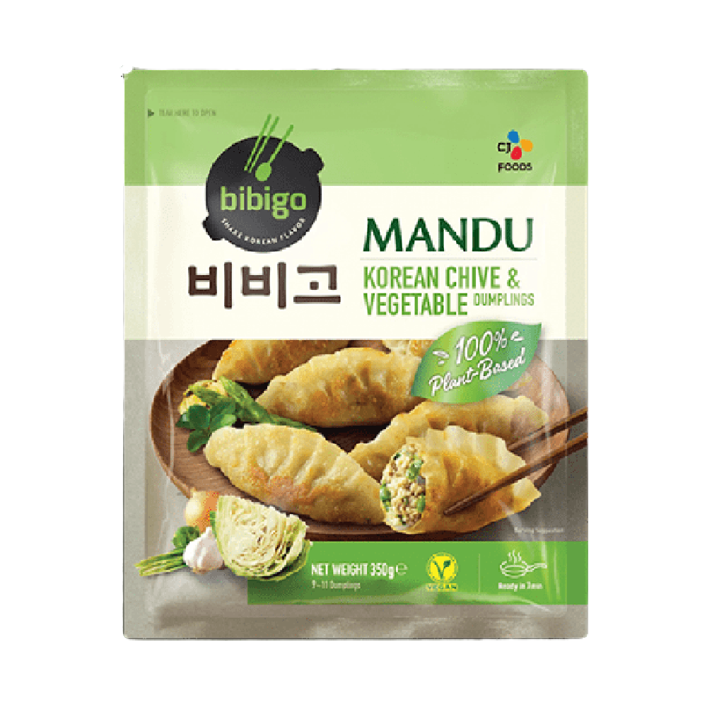 CJ BIBIGO Original Dumplings Plant-Based Chive & Vegetable 350g (Frozen) - Longdan Official