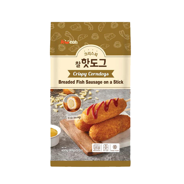 K EATS Crispy Corndogs Fish Sausage (5pcs)  80g (Frozen)