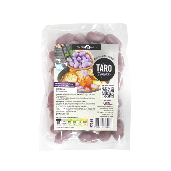 Golden Lotus Taro Topokki 500g (Frozen) - Longdan Official