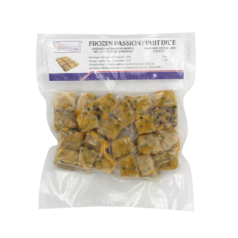 White River Frozen Passion Fruit Dice 250G (Frozen) - Longdan Official