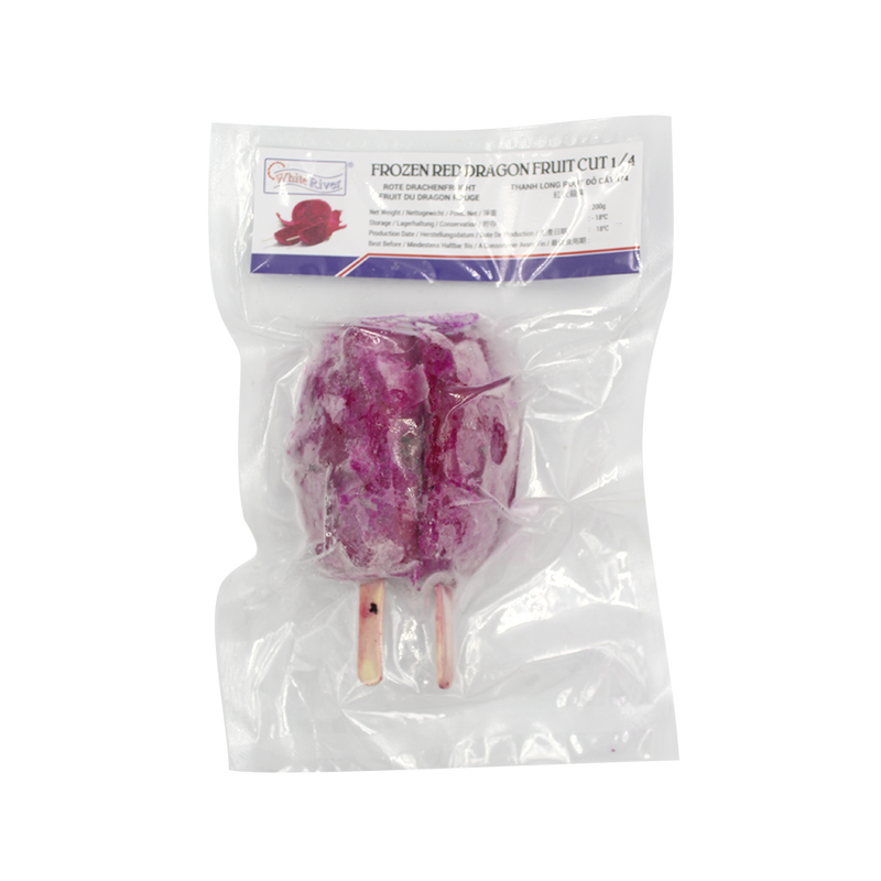 White River Frozen Red Dragon Fruit Cut 1/4 200g (Frozen) - Longdan Official