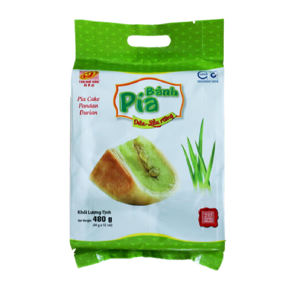 Tan Hue Vien Durian & Pandan Mini Cake 480g (Frozen)